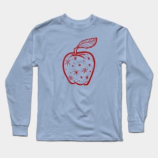 Fantastic Mr Fox - Apple with Stars - Red Long Sleeve T-Shirt